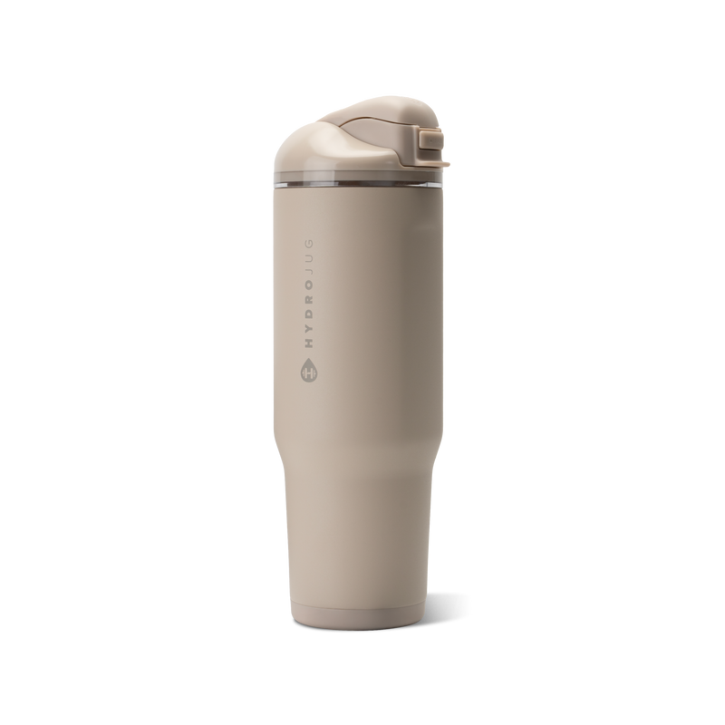 Ease2o 32oz | Compact Water Bottle with Straw &amp; Chug Spout – Dune