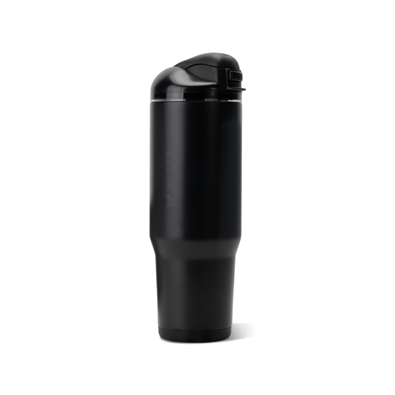 Ease2o 32oz | Compact Water Bottle with Straw &amp; Chug Spout – Black